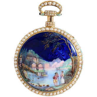Swiss gold quarter repeater with musical movement Circa 1815