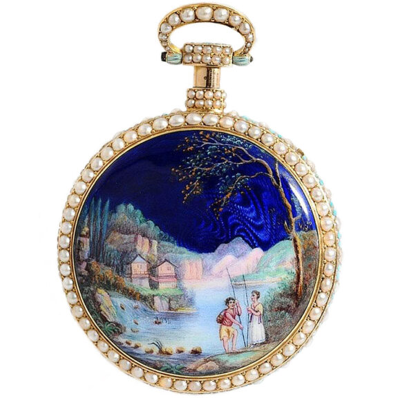Swiss gold quarter repeater with musical movement Circa 1815