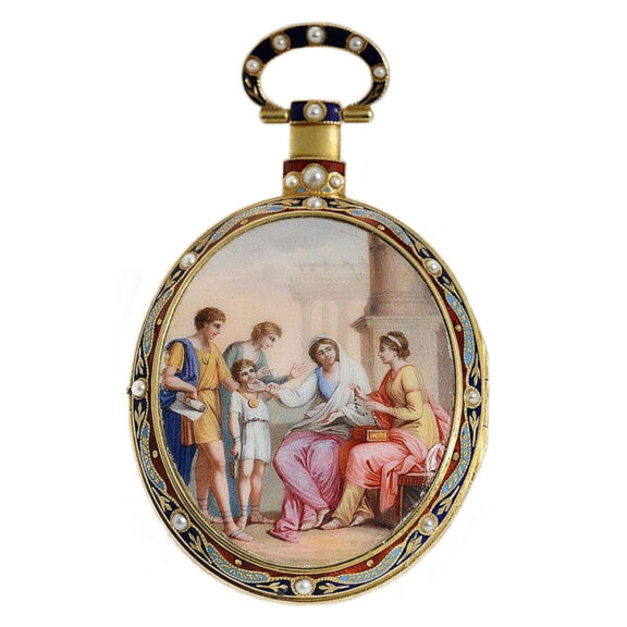 Extremely rare oval watch for the Chinese market Circa 1790