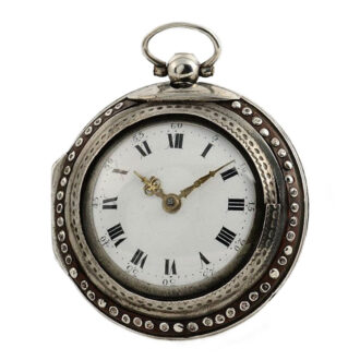 German silver pair cased verge pocket watch Circa 1780
