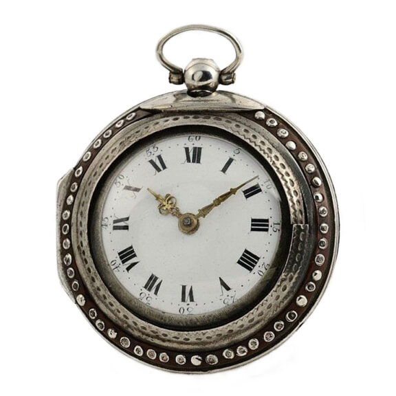 German silver pair cased verge pocket watch Circa 1780