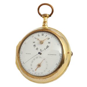 English verge pocket watch with date indicator Circa 1800