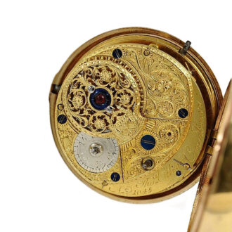 English verge pocket watch with date indicator Circa 1800