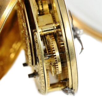 English watch with 24h indicator and second time zone Circa 1790