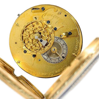 French two coloured gold and enamel verge pocket watch Circa 1780