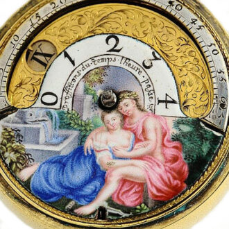 English pair cased retrograde verge pocket watch Circa 1730