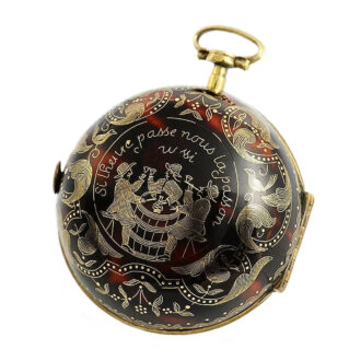 English pair cased retrograde verge pocket watch Circa 1730
