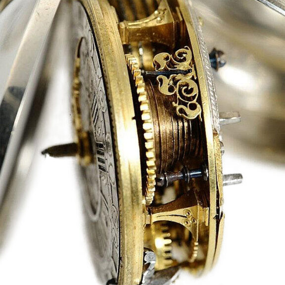 German rare silver open faced verge pocket watch Circa 1720 German rare silver open faced verge pocket watch Circa 1720