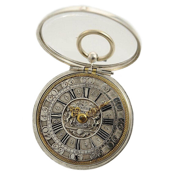 German rare silver open faced verge pocket watch Circa 1720 German rare silver open faced verge pocket watch Circa 1720