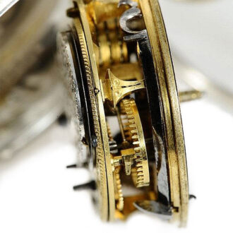 German rare silver open faced verge pocket watch Circa 1720
