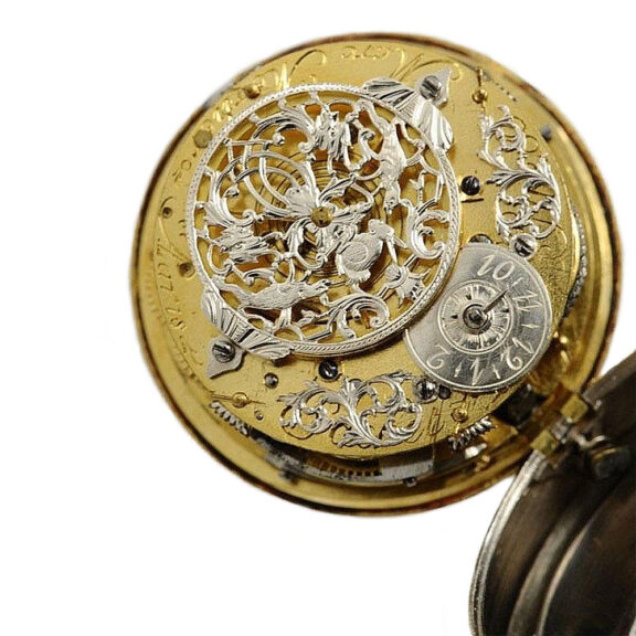 French silver quarter repeating oignon pocket watch Circa 1720 French silver quarter repeating oignon pocket watch Circa 1720