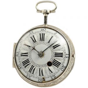 French silver quarter repeating oignon pocket watch Circa 1720