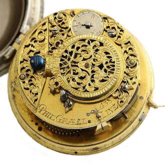 Austrian silver quarter repeating coach clock Circa 1720