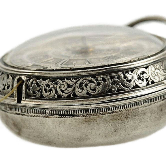 Austrian silver quarter repeating coach clock Circa 1720 Austrian silver quarter repeating coach clock Circa 1720