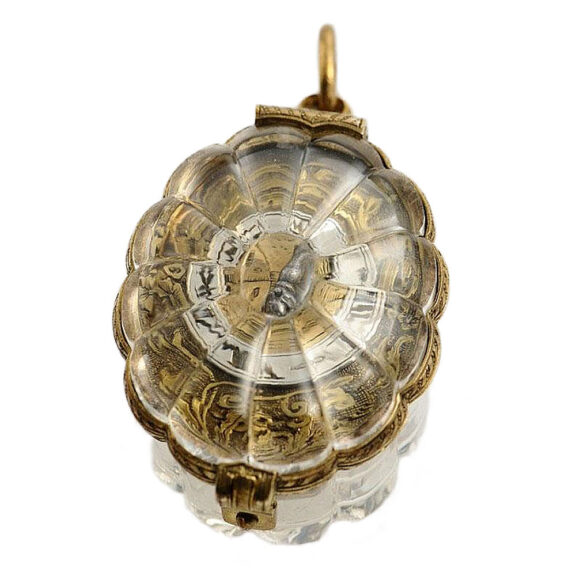 Swiss single handed Renaissance style neck watch Circa 1880 Swiss single handed Renaissance style neck watch Circa 1880