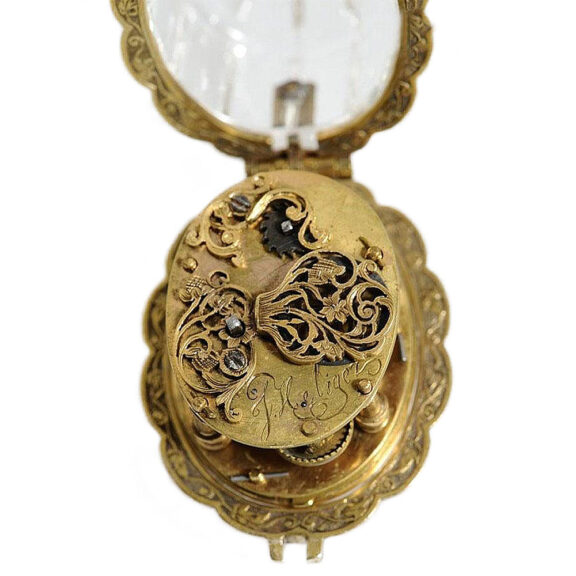 Swiss single handed Renaissance style neck watch Circa 1880 Swiss single handed Renaissance style neck watch Circa 1880