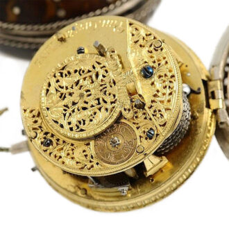 Austrian quarter repeating pair cased coach clock Circa 1720