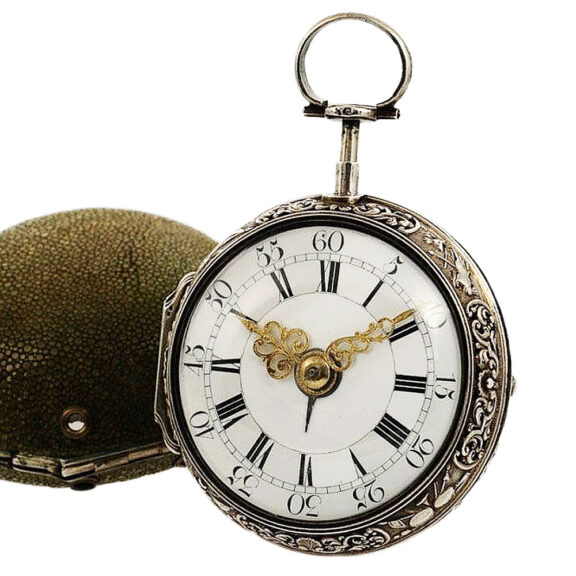German quarter repeating coach clock with alarm Circa 1740