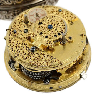 German quarter repeating coach clock with alarm Circa 1740