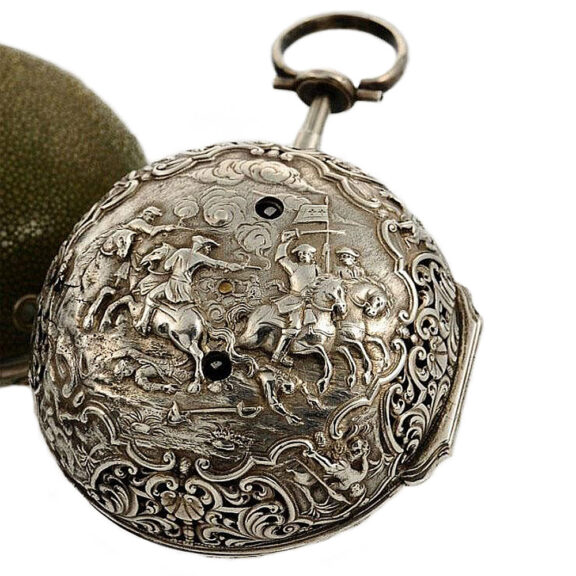 German quarter repeating coach clock with alarm Circa 1740 German quarter repeating coach clock with alarm Circa 1740