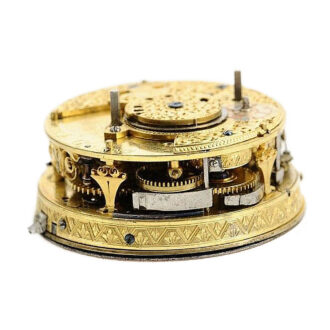 German quarter repeating coach clock with alarm Circa 1740