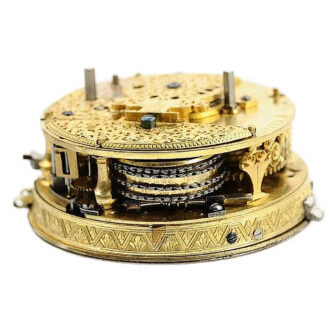 German quarter repeating coach clock with alarm Circa 1740