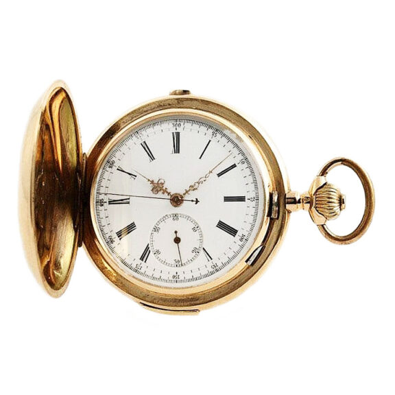 Swiss gold chronograph quarter repeating watch Circa 1890