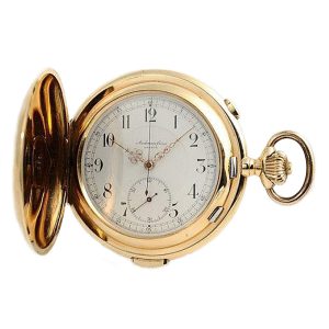 Swiss gold chronograph quarter repeating watch Circa 1890