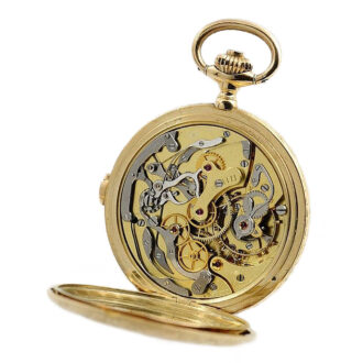 Swiss gold chronograph and tachometer watch Circa 1917