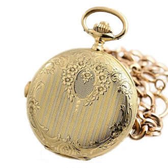 Swiss gold chronograph and tachometer watch Circa 1917