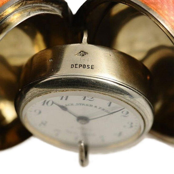 American silver enamel egg form pocket watch Circa 1920 American silver enamel egg form pocket watch Circa 1920