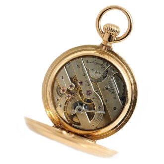 Danish gold small hunting cased pocket watch Circa 1875