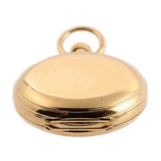Danish gold small hunting cased pocket watch Circa 1875