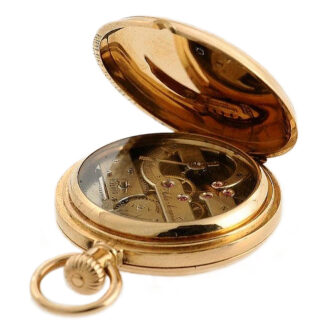 Danish gold small hunting cased pocket watch Circa 1875