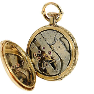 Danish small 18K gold hunting cased pocket watch Circa 1866