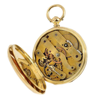 Danish rare 18K gold hunting cased pocket watch Circa 1861