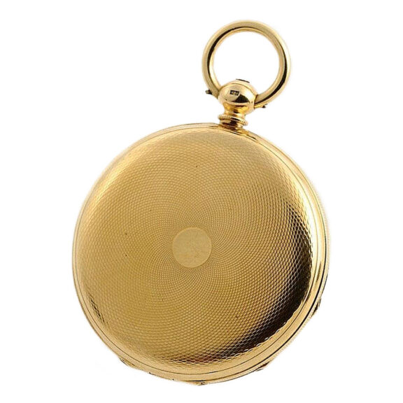 Danish rare 18K gold hunting cased pocket watch Circa 1861 Danish rare 18K gold hunting cased pocket watch Circa 1861