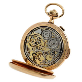 Swiss minute repeating pocket watch with chronograph Circa 1890