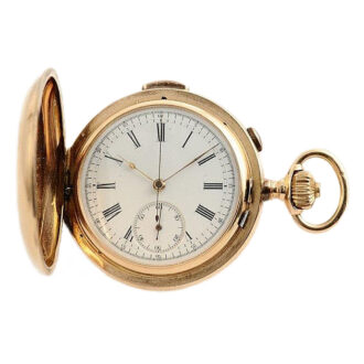 Swiss minute repeating pocket watch with chronograph Circa 1890