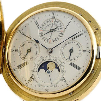 Rare Swiss gold complicated lever pocket watch Circa 1905 Rare Swiss gold complicated lever pocket watch Circa 1905