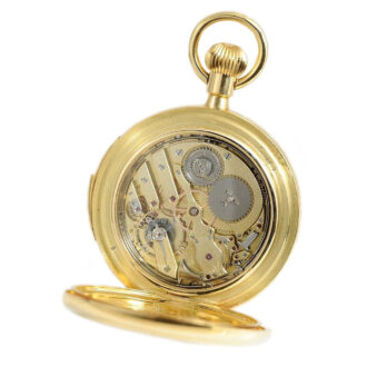 Rare Swiss gold complicated lever pocket watch Circa 1905 Rare Swiss gold complicated lever pocket watch Circa 1905