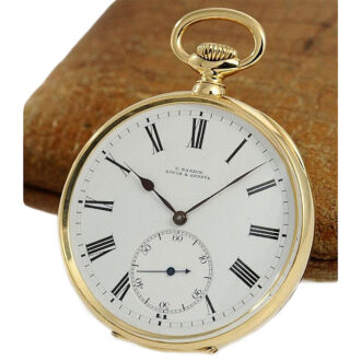 Swiss gold lever chronometer pocket watch Circa 1928