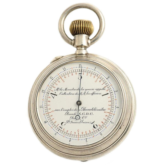 Rare Swiss double dialed phonotelemeter chronograph Circa 1900 Rare Swiss double dialed phonotelemeter chronograph Circa 1900