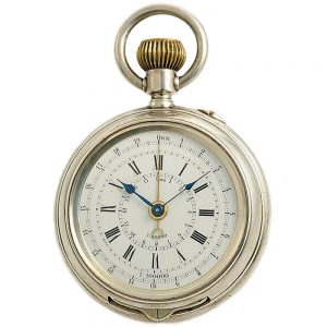 Rare Swiss double dialed phonotelemeter chronograph Circa 1900
