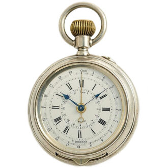 Rare Swiss double dialed phonotelemeter chronograph Circa 1900