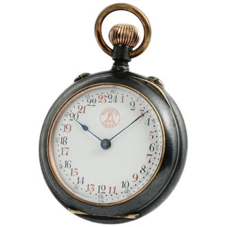 Swiss rare double sided watch with 24h indicator Circa 1900 Swiss rare double sided watch with 24h indicator Circa 1900