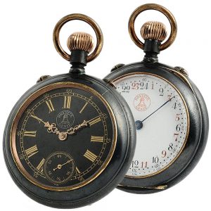 Rare Swiss double sided watch with 24h indicator Circa 1900