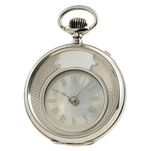 Swiss silver cylinder watch glazed on both sides Circa 1885