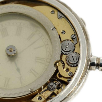 Swiss silver cylinder watch glazed on both sides Circa 1885 Swiss silver cylinder watch glazed on both sides Circa 1885
