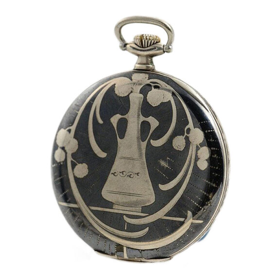 Swiss Art Nouveau watch with matching chatelaine Circa 1914 Swiss Art Nouveau watch with matching chatelaine Circa 1914